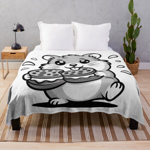 Item preview, Cute Hamster Milk Splash Cookie - Dynamic Kawaii Anime Art designed and sold by Mr-wow.