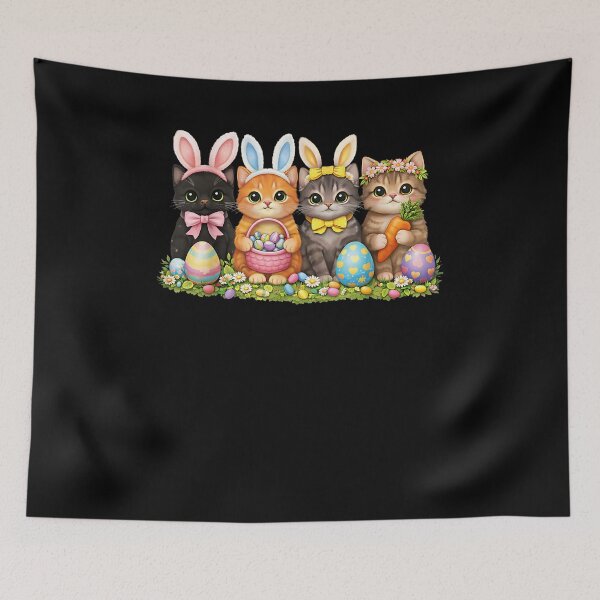 Item preview, Funny Easter Cats Ears Bunny Eggs Spring for Women Men Kids designed and sold by Goleon12.