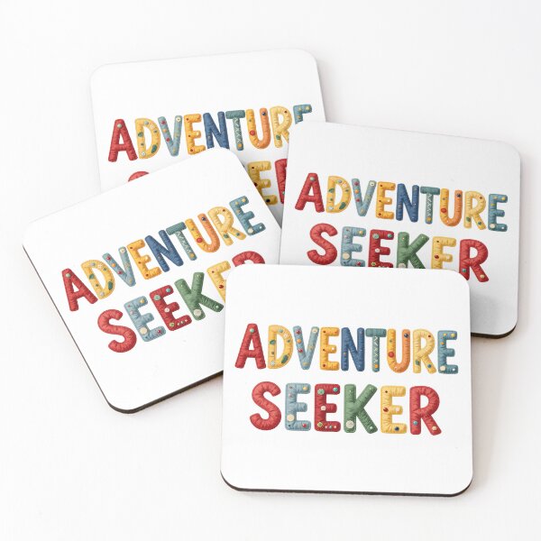 Item preview, ADVENTURE SEEKER - IN COLORFUL FAUX LETTERING designed and sold by AlexOBrienArt.