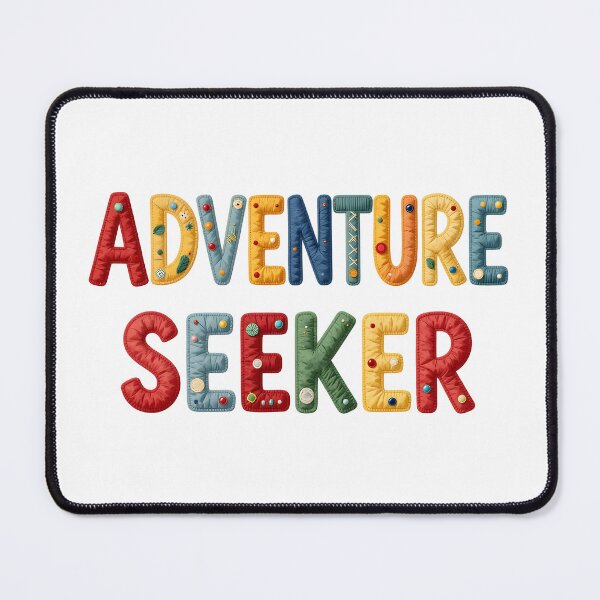 Item preview, ADVENTURE SEEKER - IN COLORFUL FAUX LETTERING designed and sold by AlexOBrienArt.