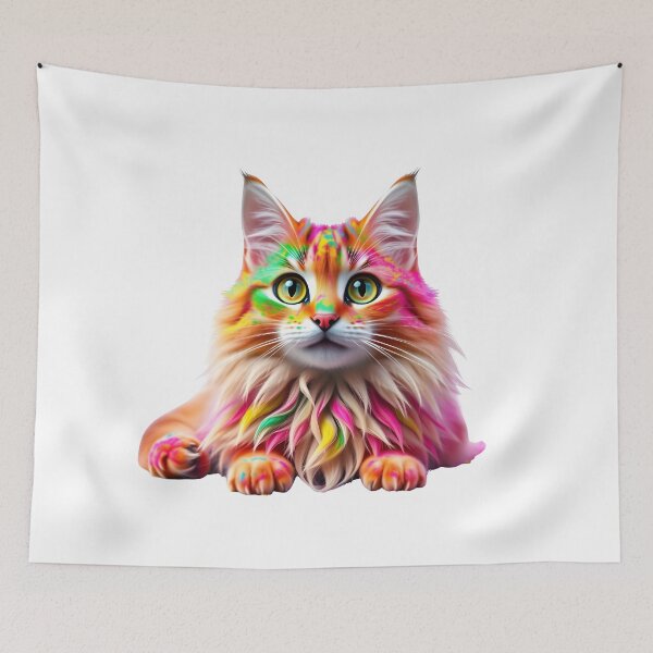 Item preview, Holi Cat Fun – Rainbow Fur Colors designed and sold by Teewave-Ashish.