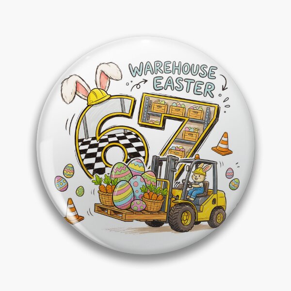 Item preview, Warehouse Easter 67 – Funny Forklift Bunny Worker designed and sold by ArcticFoxStudio.