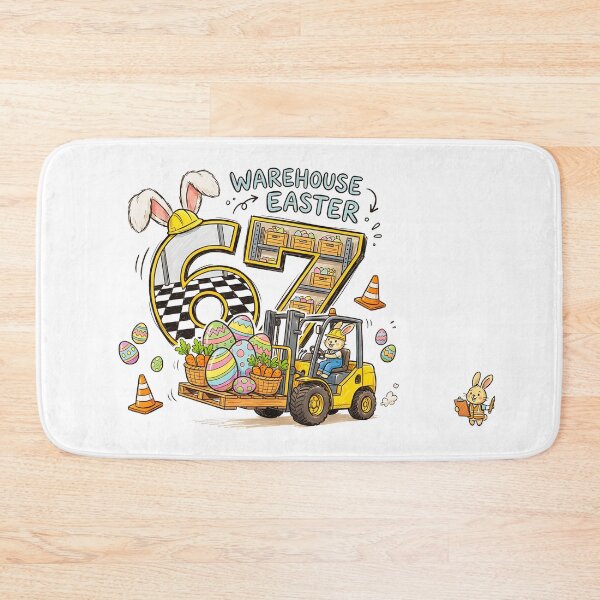 Item preview, Warehouse Easter 67 – Funny Forklift Bunny Worker designed and sold by ArcticFoxStudio.