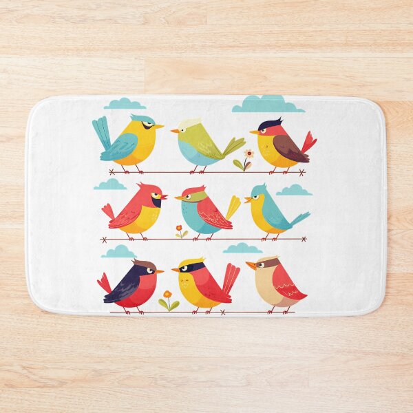 Item preview, Cute Cartoon Birds Collection - Colorful Whimsical Bird Art Print designed and sold by DesignArtist.ia.