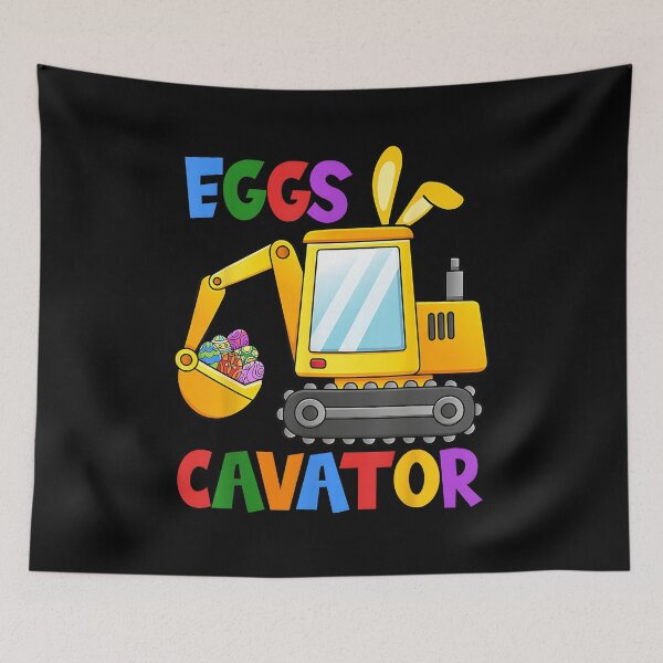 Item preview, Eggscavator Egg Hunting Kids Toddler Boys Excavator Easter designed and sold by Goleon12.