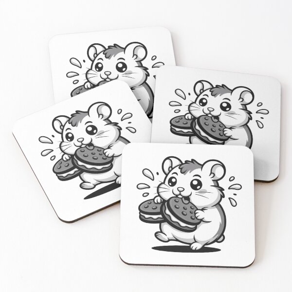 Item preview, Sweet Kawaii Hamster Cookie Time - Pastel Aesthetic Sticker designed and sold by Mr-wow.