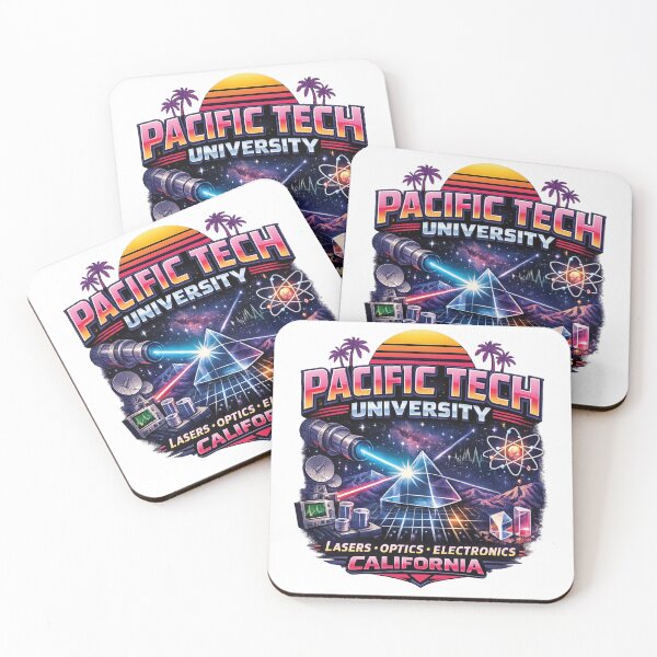 Item preview, Pacific Tech University Retro 80s STEM – Lasers Optics Electronics designed and sold by 486DesignCo.