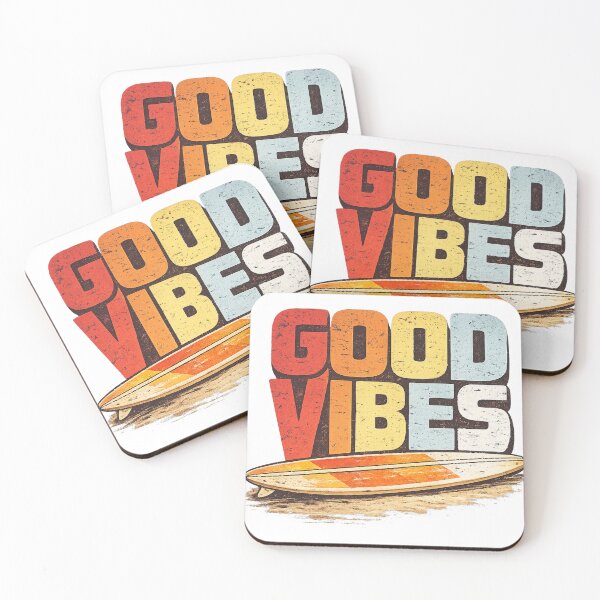Item preview, Retro Good Vibes Surfboard Design designed and sold by ExperienceWas.