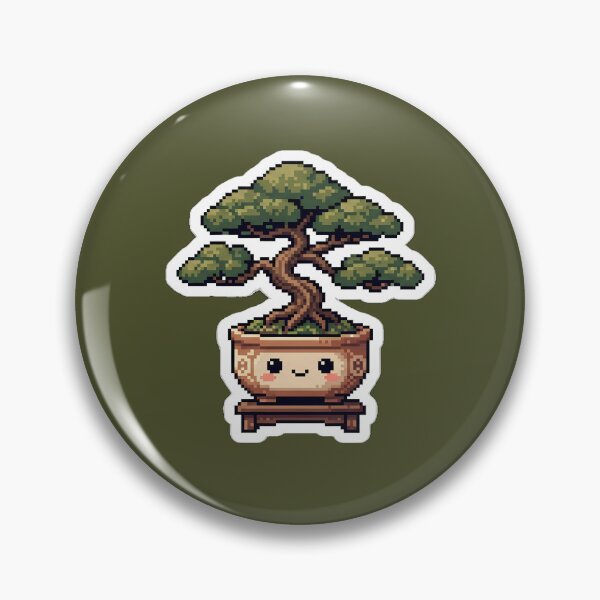 Item preview, Cute Kawaii Pixel Art Bonsai Tree Zen designed and sold by PixelAlchemyHQ.