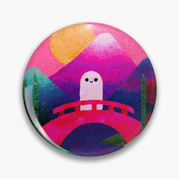 Item preview, Kawaii Ghost Retro Japan Sunset designed and sold by bubblegoth.