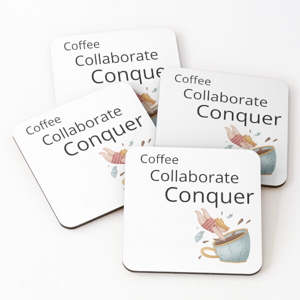 Item preview, Coffee Collaborate Conguer office motivation designed and sold by Wit-wit.