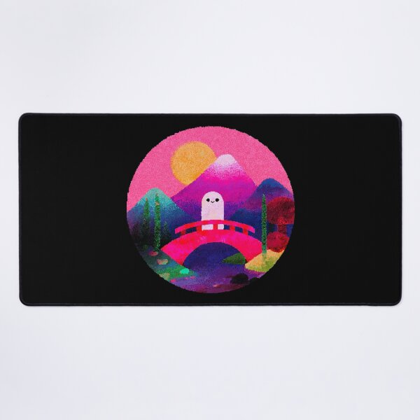 Item preview, Kawaii Ghost Retro Japan Sunset designed and sold by bubblegoth.