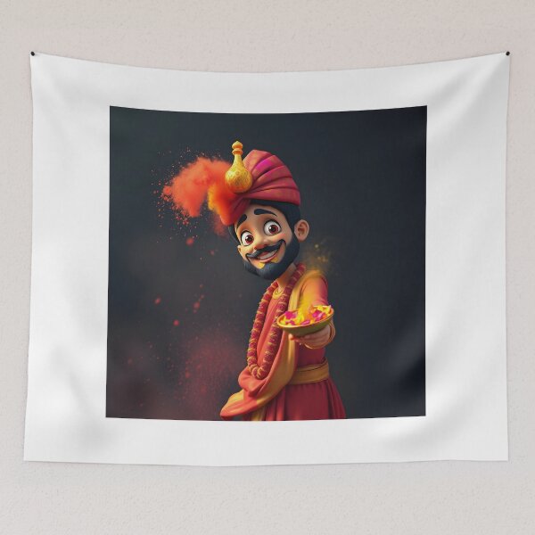 Item preview, Holi Happiness – Red Powder Glow designed and sold by Teewave-Ashish.