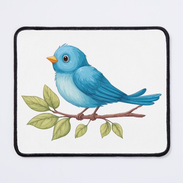 Item preview, Cute Bluebird Watercolor - Soft Whimsical Bird Art Print designed and sold by DesignArtist.ia.