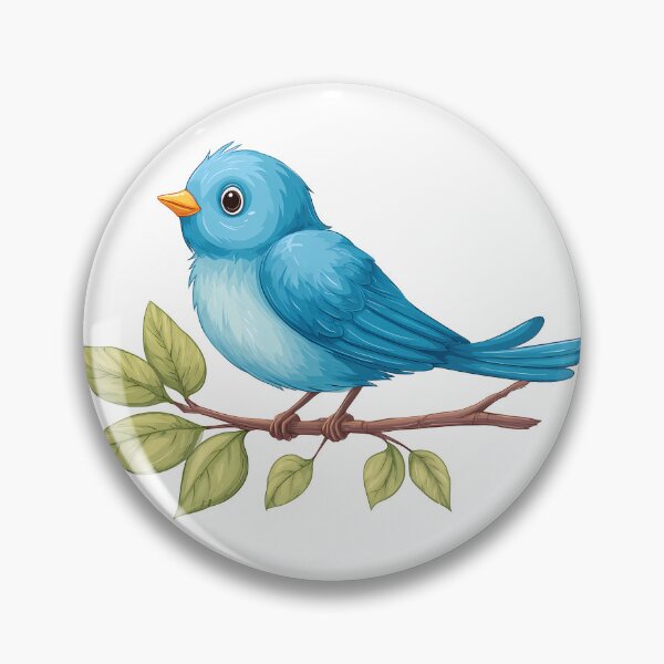 Item preview, Cute Bluebird Watercolor - Soft Whimsical Bird Art Print designed and sold by DesignArtist.ia.