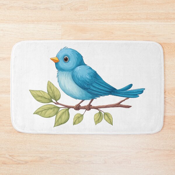 Item preview, Cute Bluebird Watercolor - Soft Whimsical Bird Art Print designed and sold by DesignArtist.ia.