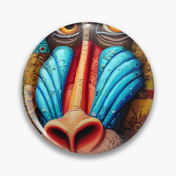 Item preview, Vibrant Baboon Portrait with Abstract Background designed and sold by Artessie.