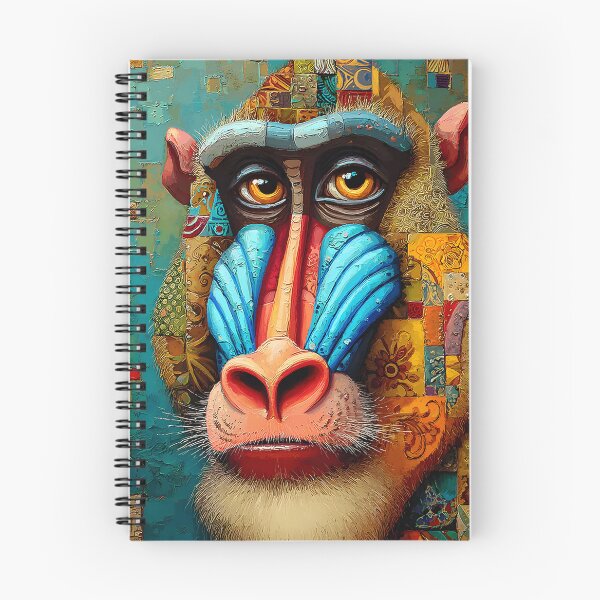 Item preview, Vibrant Baboon Portrait with Abstract Background designed and sold by Artessie.