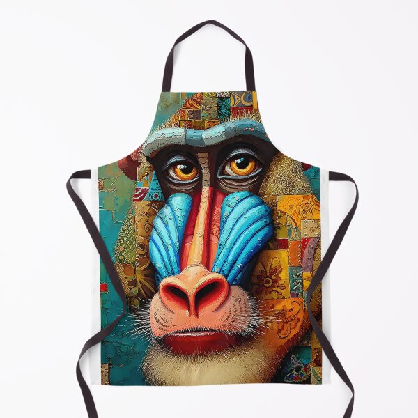 Item preview, Vibrant Baboon Portrait with Abstract Background designed and sold by Artessie.