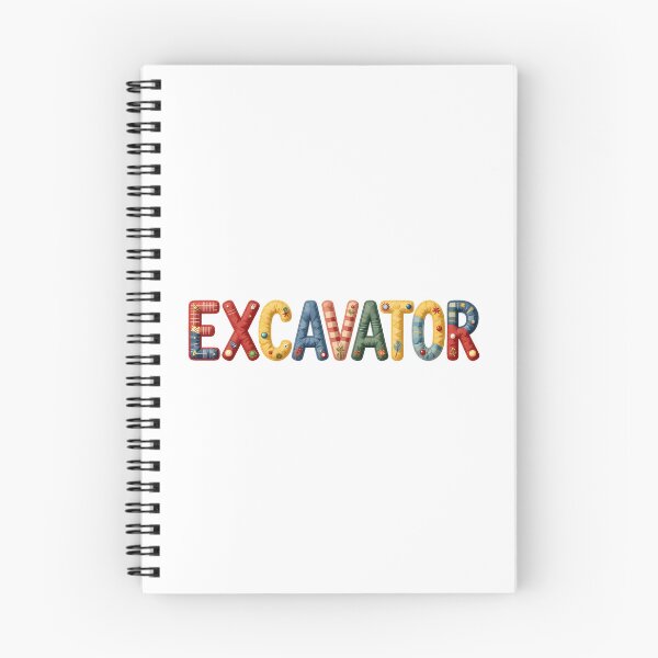 Item preview, EXCAVATOR - IN FAUX COLORFUL LETTERING designed and sold by AlexOBrienArt.