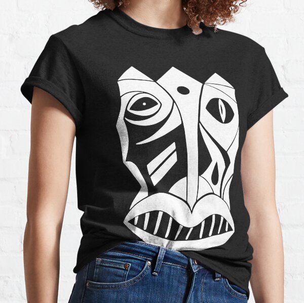 Maske Totem König Weiss Classic T-Shirt