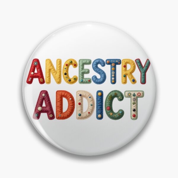 Item preview, ANCESTRY ADDICT - IN COLORFUL FAUX LETTERING designed and sold by AlexOBrienArt.