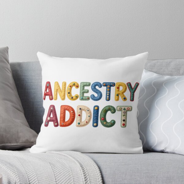 Item preview, ANCESTRY ADDICT - IN COLORFUL FAUX LETTERING designed and sold by AlexOBrienArt.