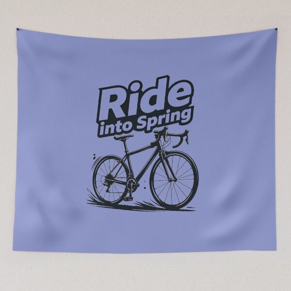 Item preview, Ride Into Spring: Seasonal Cycling Lifestyle Art designed and sold by InkWeaveShop.