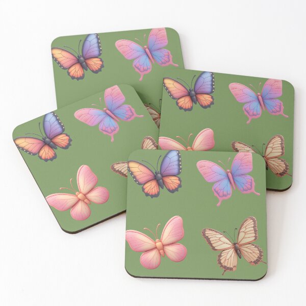 Item preview, Vibrant Quartet: Stylized 3D Butterfly Gradient Illustration Set designed and sold by sanorastyle.
