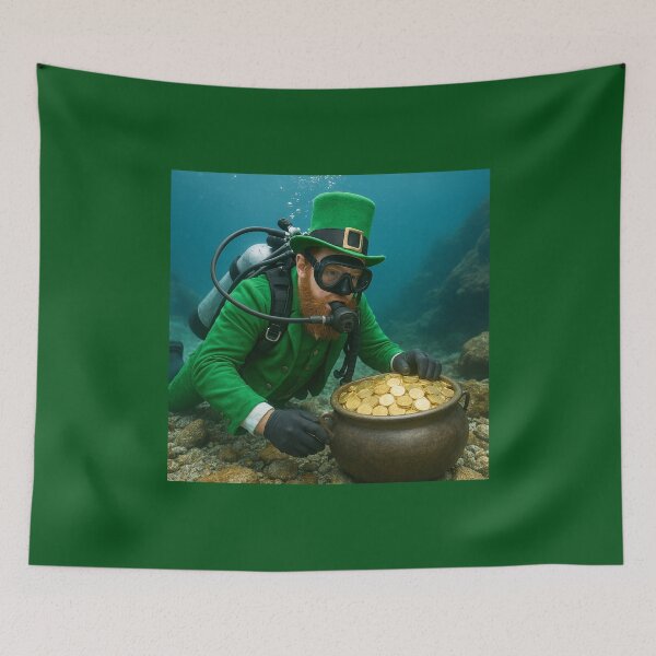 Item preview, Scuba Diving Leprechaun designed and sold by Halifaxartguy.