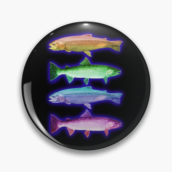 Item preview, Psychadelic Neon Trout Fish designed and sold by LettuceGardens.
