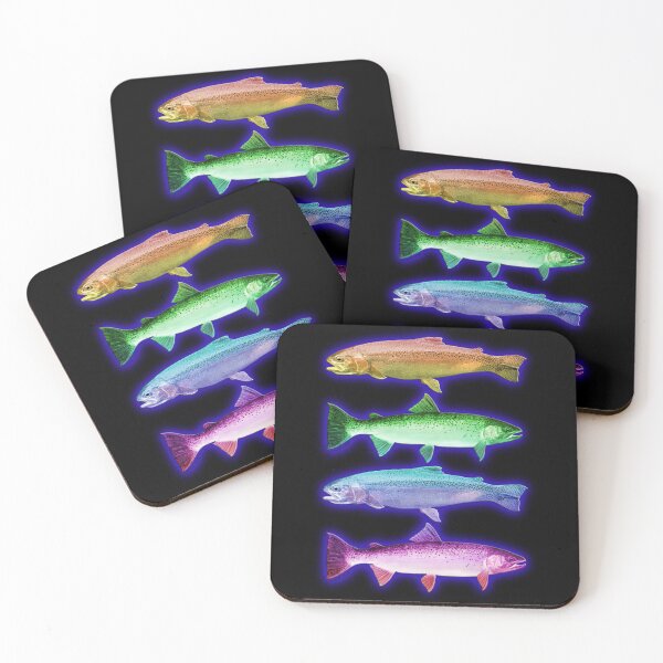 Item preview, Psychadelic Neon Trout Fish designed and sold by LettuceGardens.