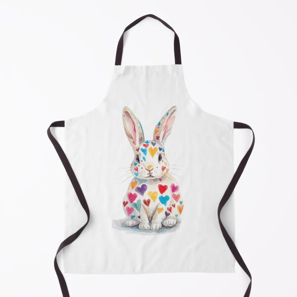 Item preview, A Cute Rabbit with Multi Coloured Hearts designed and sold by Soulstar Designs.