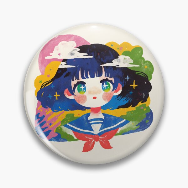 Item preview, Retro Anime Sailor Girl Portrait designed and sold by bubblegoth.