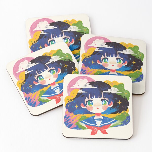Item preview, Retro Anime Sailor Girl Portrait designed and sold by bubblegoth.
