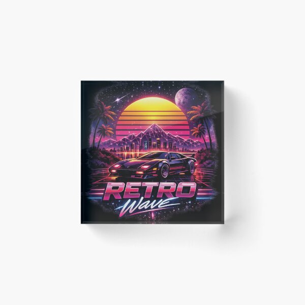 Item preview, Retro Wave Synthwave Aesthetic – Neon Sunset 80s Vaporwave Car Shirt designed and sold by 486DesignCo.