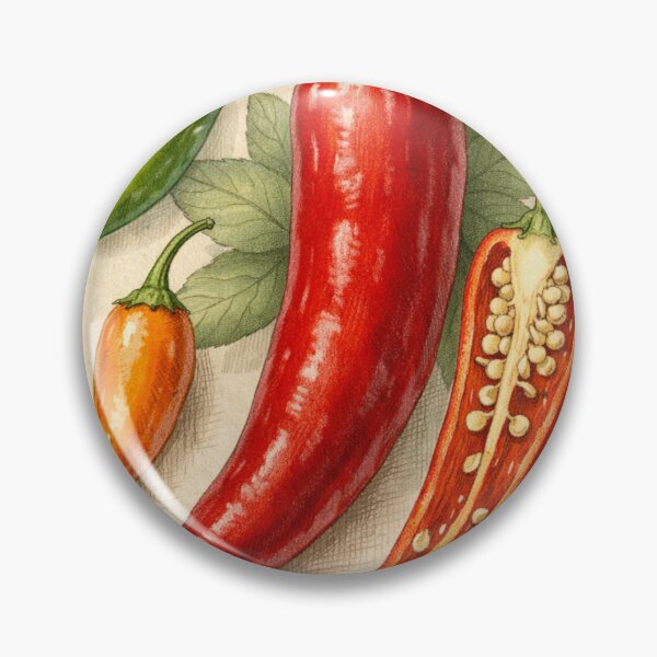 Item preview, Vintage Chili Pepper Botanical Print - Farmhouse Kitchen Wall Art designed and sold by Darlin8888.