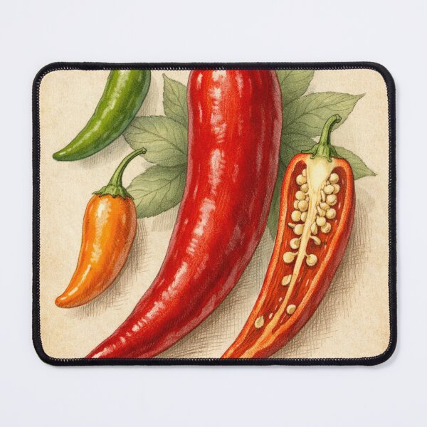 Item preview, Vintage Chili Pepper Botanical Print - Farmhouse Kitchen Wall Art designed and sold by Darlin8888.