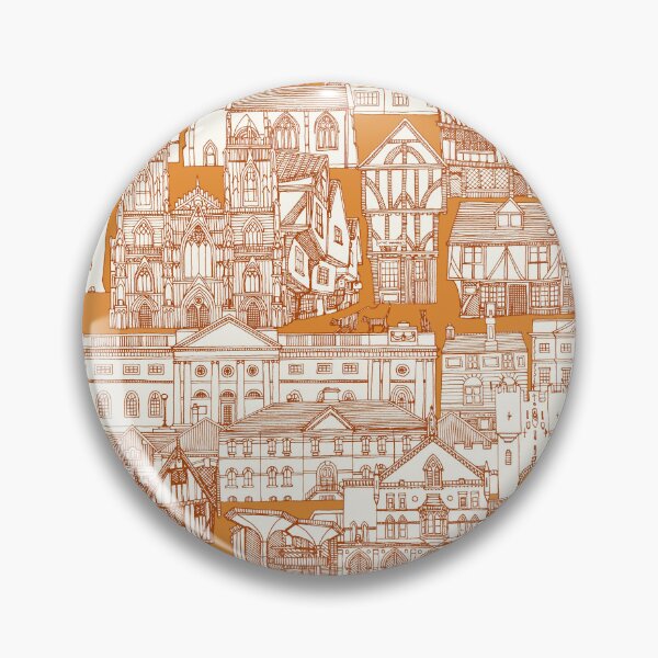 Artikelvorschau, York Toile Rostorange entworfen und verkauft von scrummy.