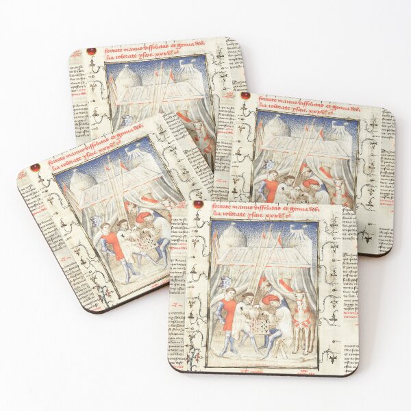 Item preview, Knights Play Chess in War Tent, Medieval Miniature designed and sold by BulganLumini.