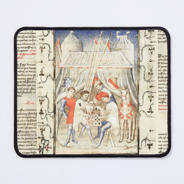Item preview, Knights Play Chess in War Tent, Medieval Miniature designed and sold by BulganLumini.