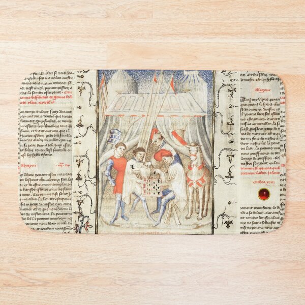 Item preview, Knights Play Chess in War Tent, Medieval Miniature designed and sold by BulganLumini.
