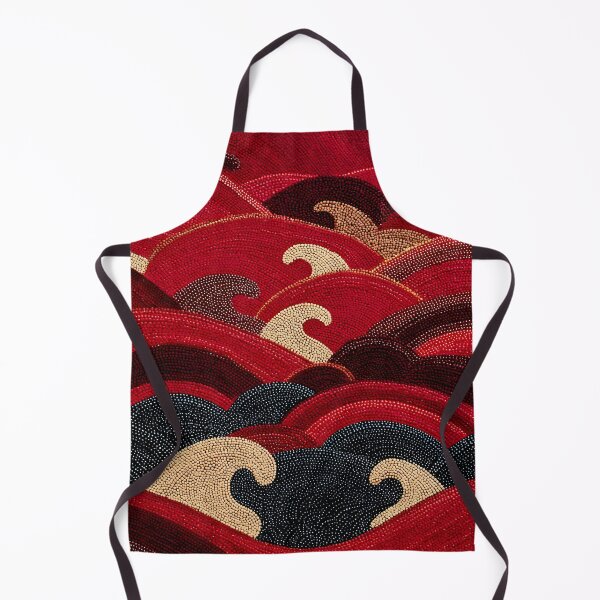 Item preview, Colorful Red Blue Gold Waves Abstract Geometric Design designed and sold by daila70.