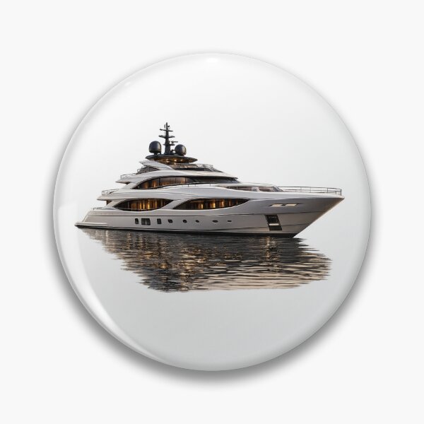 Item preview, Luxury Super Yacht PNG — Elegant White Mega Yacht on Water Reflection designed and sold by AlexLineArt.