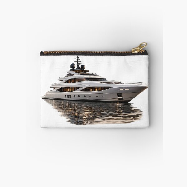 Item preview, Luxury Super Yacht PNG — Elegant White Mega Yacht on Water Reflection designed and sold by AlexLineArt.