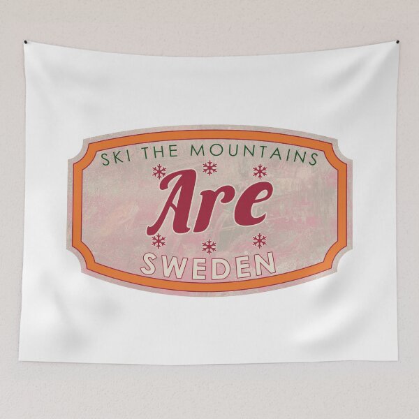 Item preview, Åre, Sweden, Ski, textured skiing badge designed and sold by Wanderful-roads.