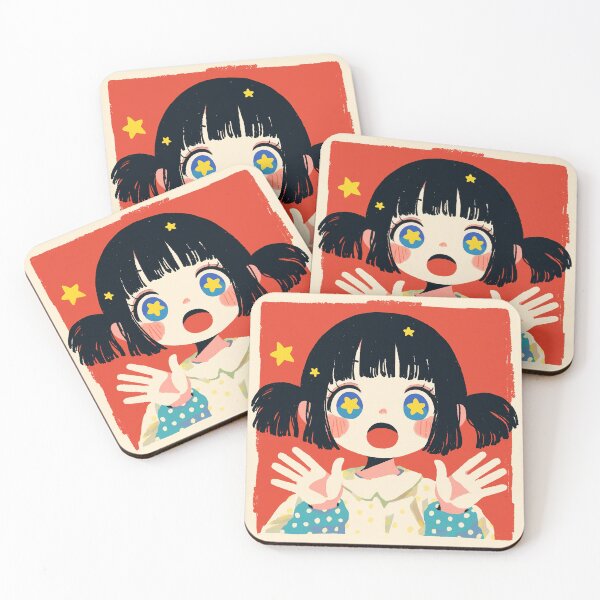 Item preview, Star Eyes Retro Kawaii Girl designed and sold by bubblegoth.