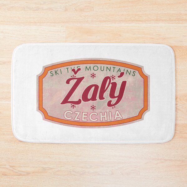 Item preview, Žalý, Czechia, Ski, textured skiing badge designed and sold by Wanderful-roads.