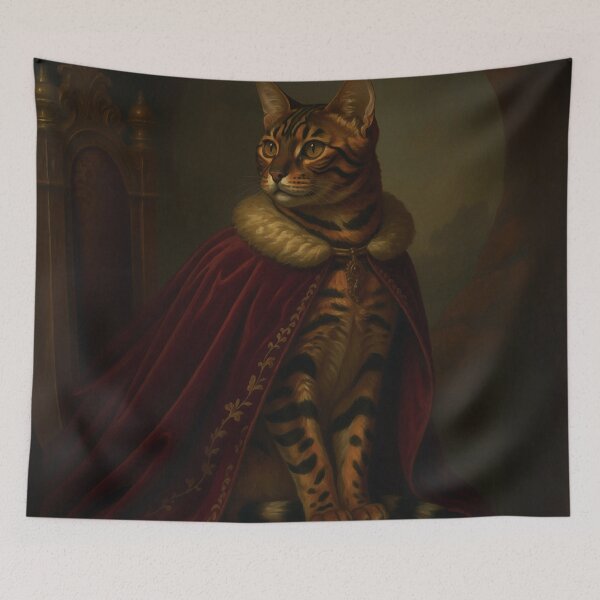 Item preview, Royal Bengal Cat on Throne designed and sold by Rutvain.