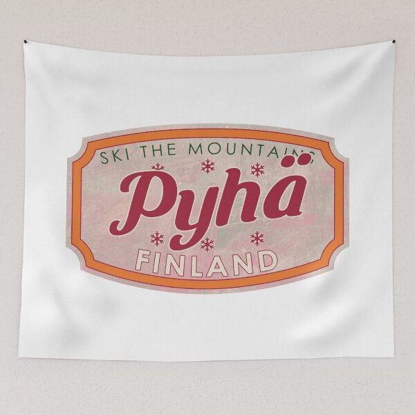 Item preview, Pyhä, Finland, Ski, textured skiing badge designed and sold by Wanderful-roads.